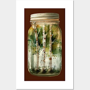 Birch Forest in Jar Posters and Art